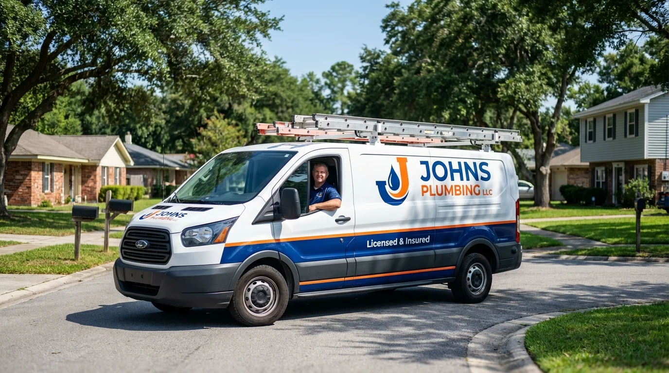 Johns Plumbing LLC service van in Bellwood, IL
